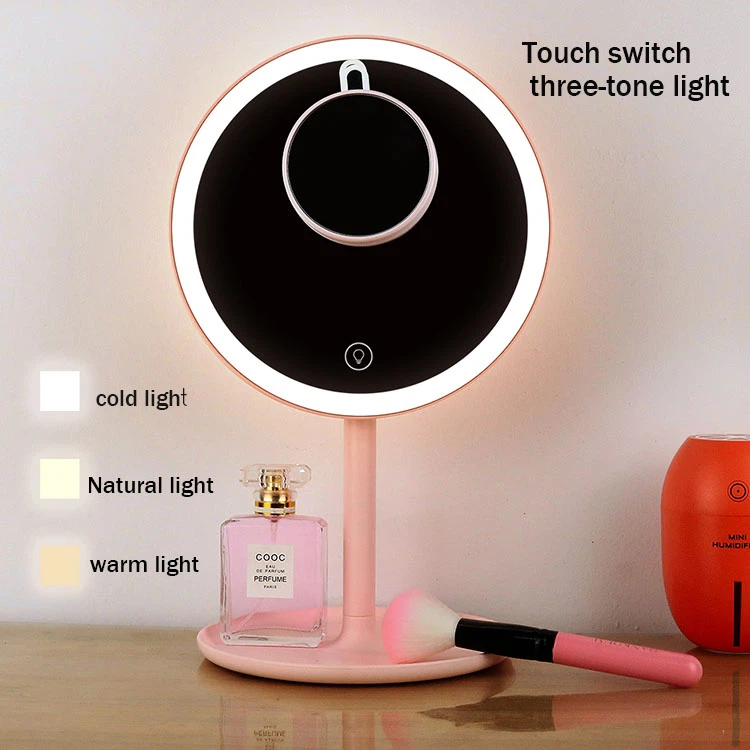 Draagbare tafelblad cosmetische spiegel