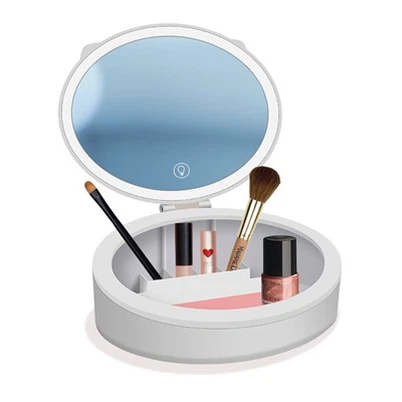 Draagbare make -uptas met spiegel